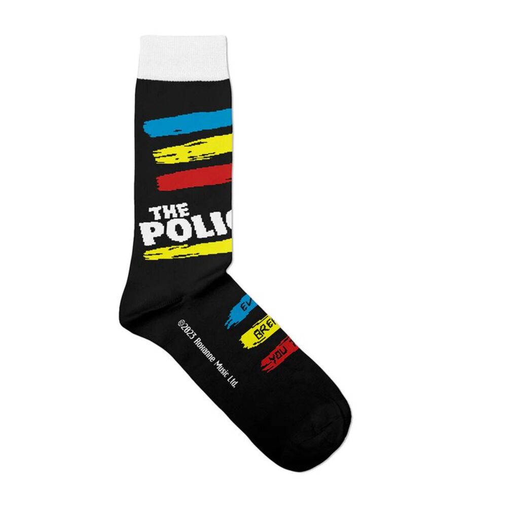 The Police Unisex Adult Synchronicity Socks / Black